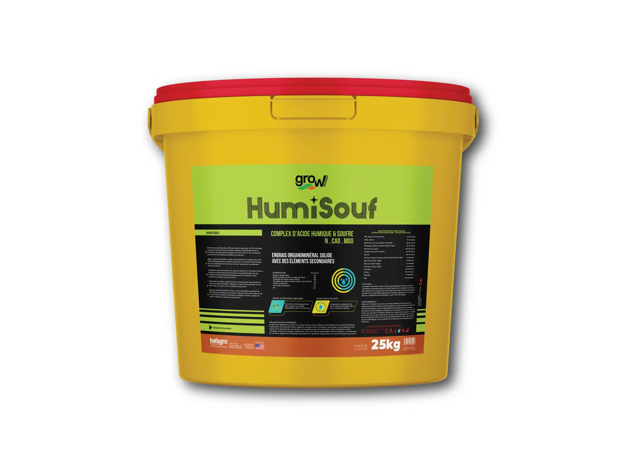 Grow HumiSouf - Fertilizer with Sulfur, Organic Matter, and Humic Acid