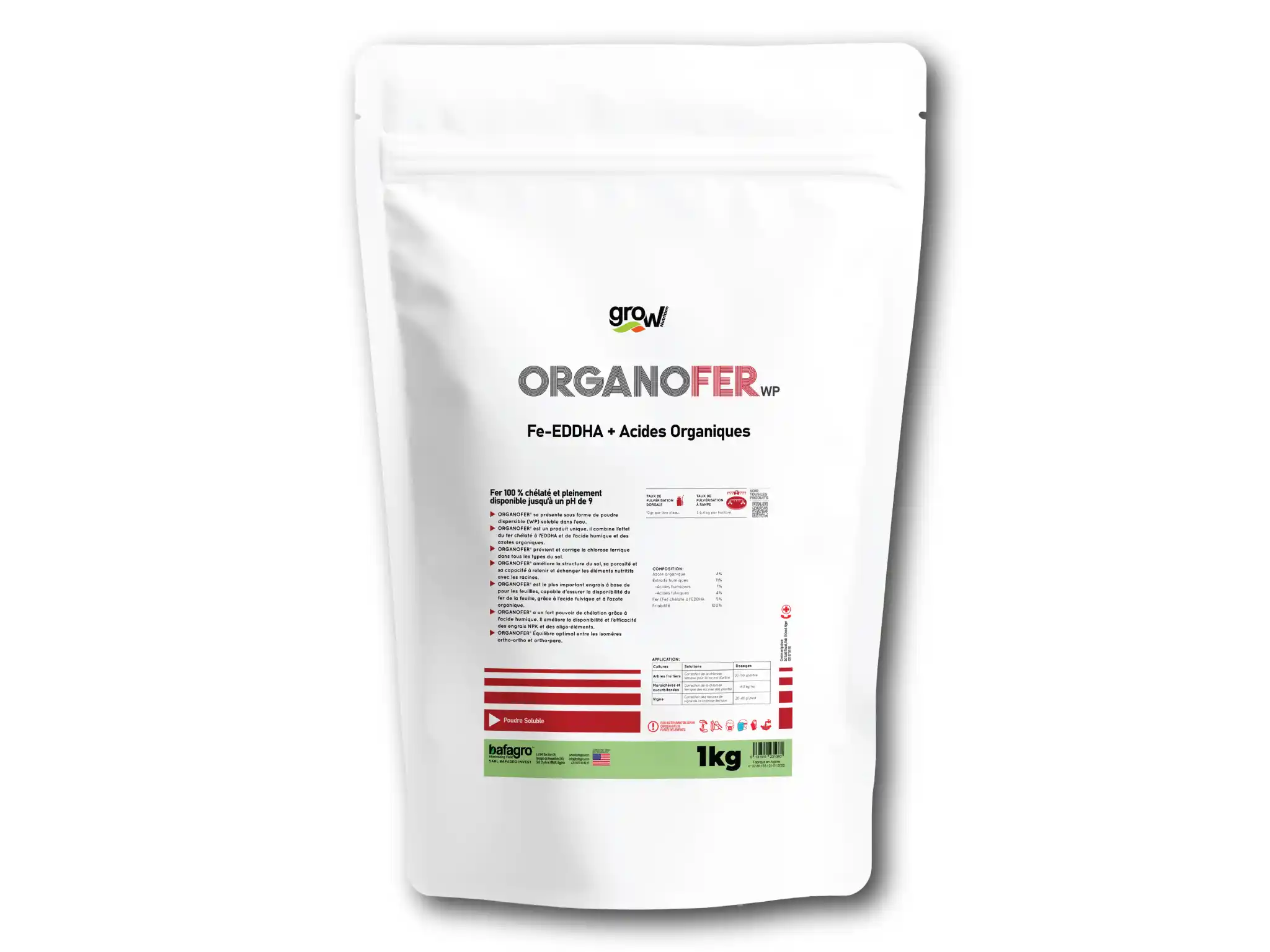 Grow ORGANOFER %6 Fe-EDDHA + Organic Acid - Iron Chelated Fertilizer