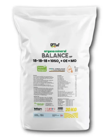 Grow Organo Mineral BALANCE 18-18-18 + 10SO3 + TE + OM - Balanced Fertilizer Solution