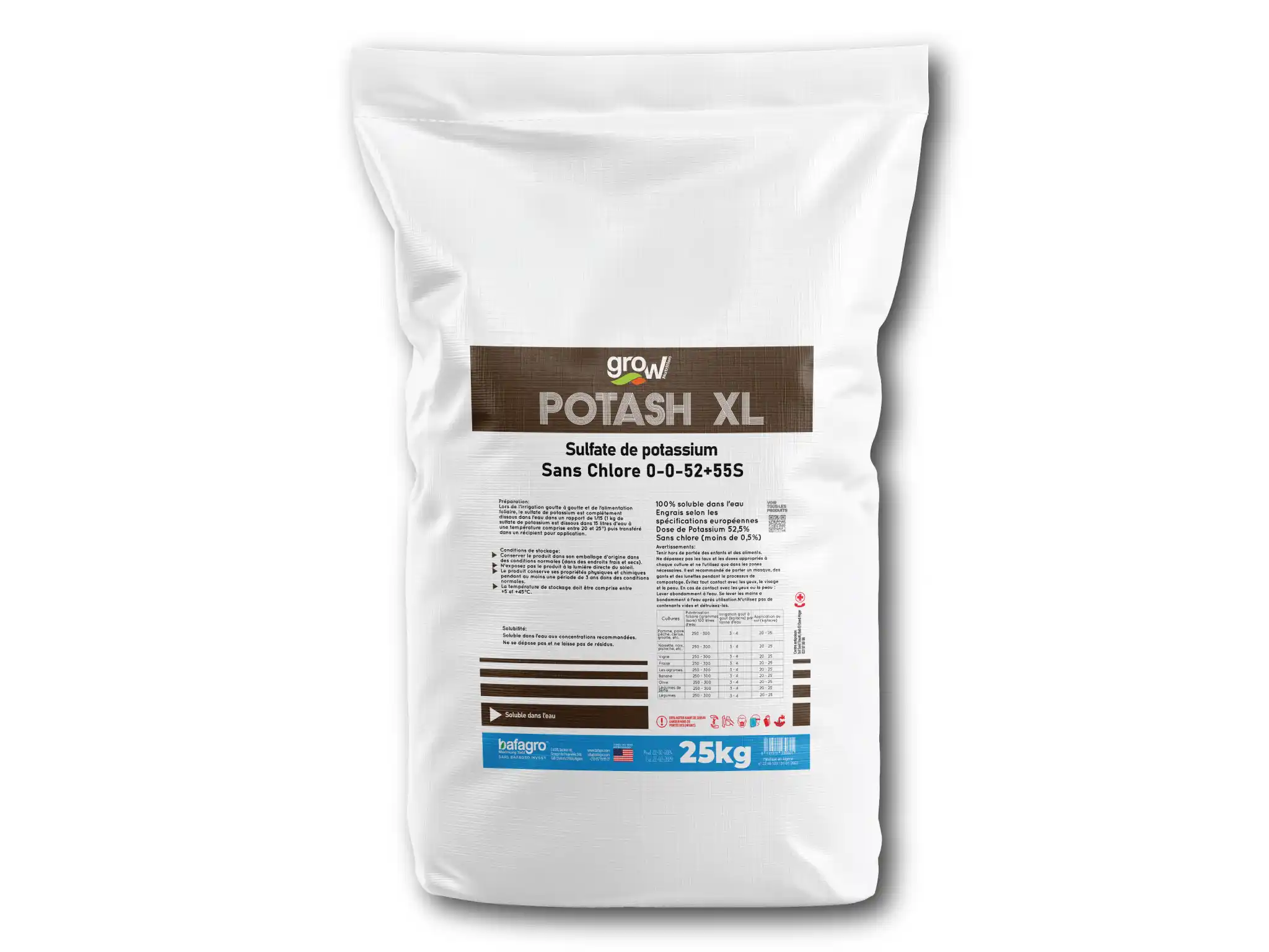 Grow POTAS XL Potassium Sulphate (Non-Chloride) 0-0-52.5 + 55S - Potassium Sulphate Fertilizer