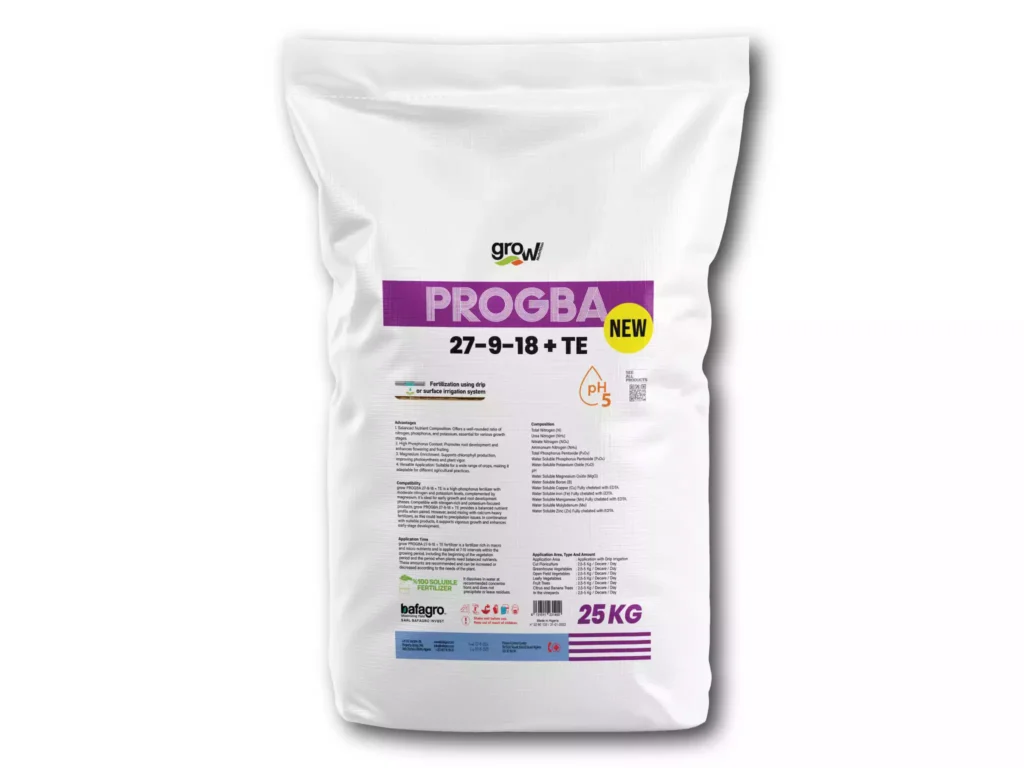 Grow PROGBA 27-9-18 + TE - Nitrogen-Rich Fertilizer for Vigorous Growth